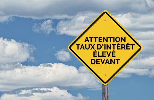 attention taux interet eleve devant